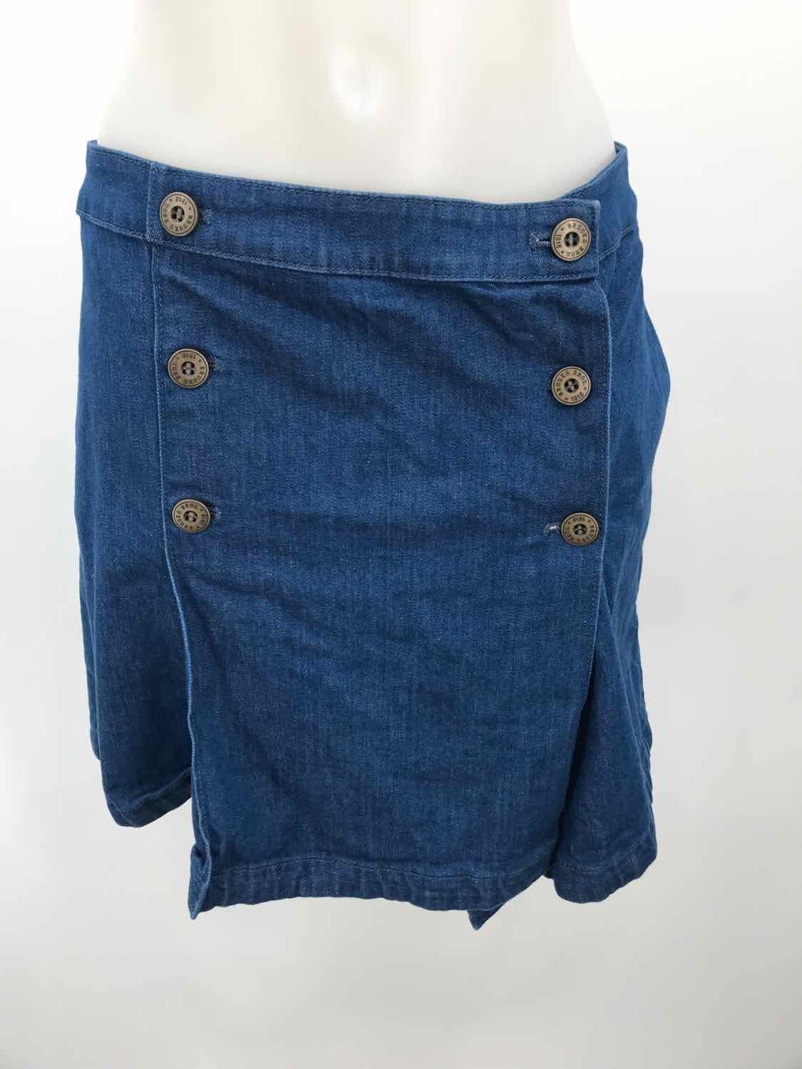 Brooks Brothers Blue Size 12 Button Down Denim Skirt