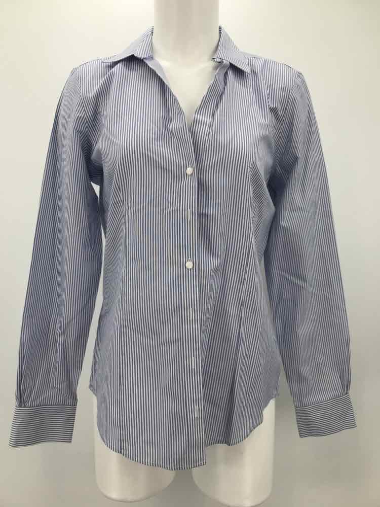 Brooks Brothers Blue Size 8 Cotton Stripe Button Down