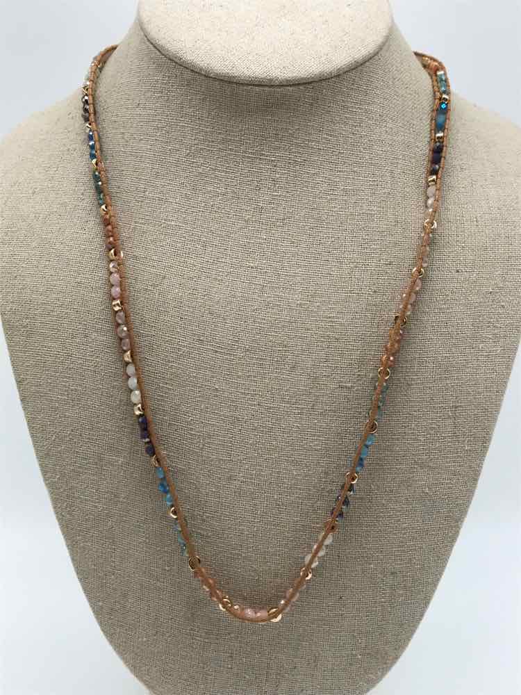 Brown Adjustable Beaded Necklace