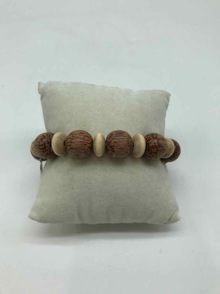 Brown Beaded Cara NY Stretchy Bracelet