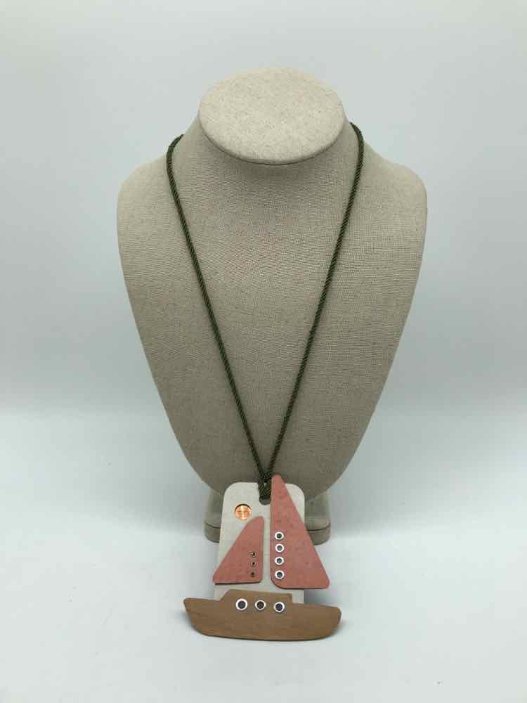 Brown Boat Statement Necklace