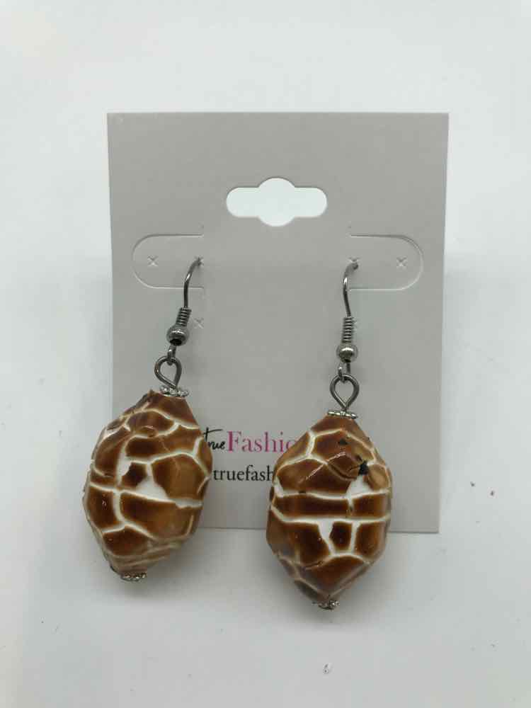 Brown Bulb Drop Earrings