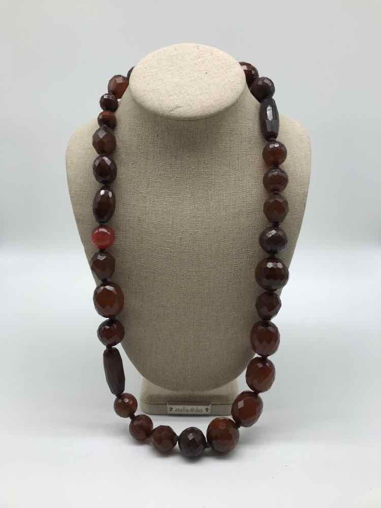 Brown Chunky Statement Necklace