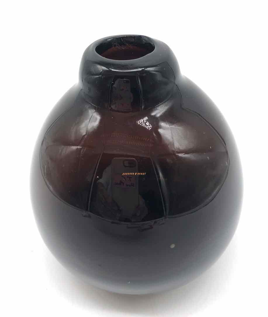 Brown Glass West Elm BAlloon Vase