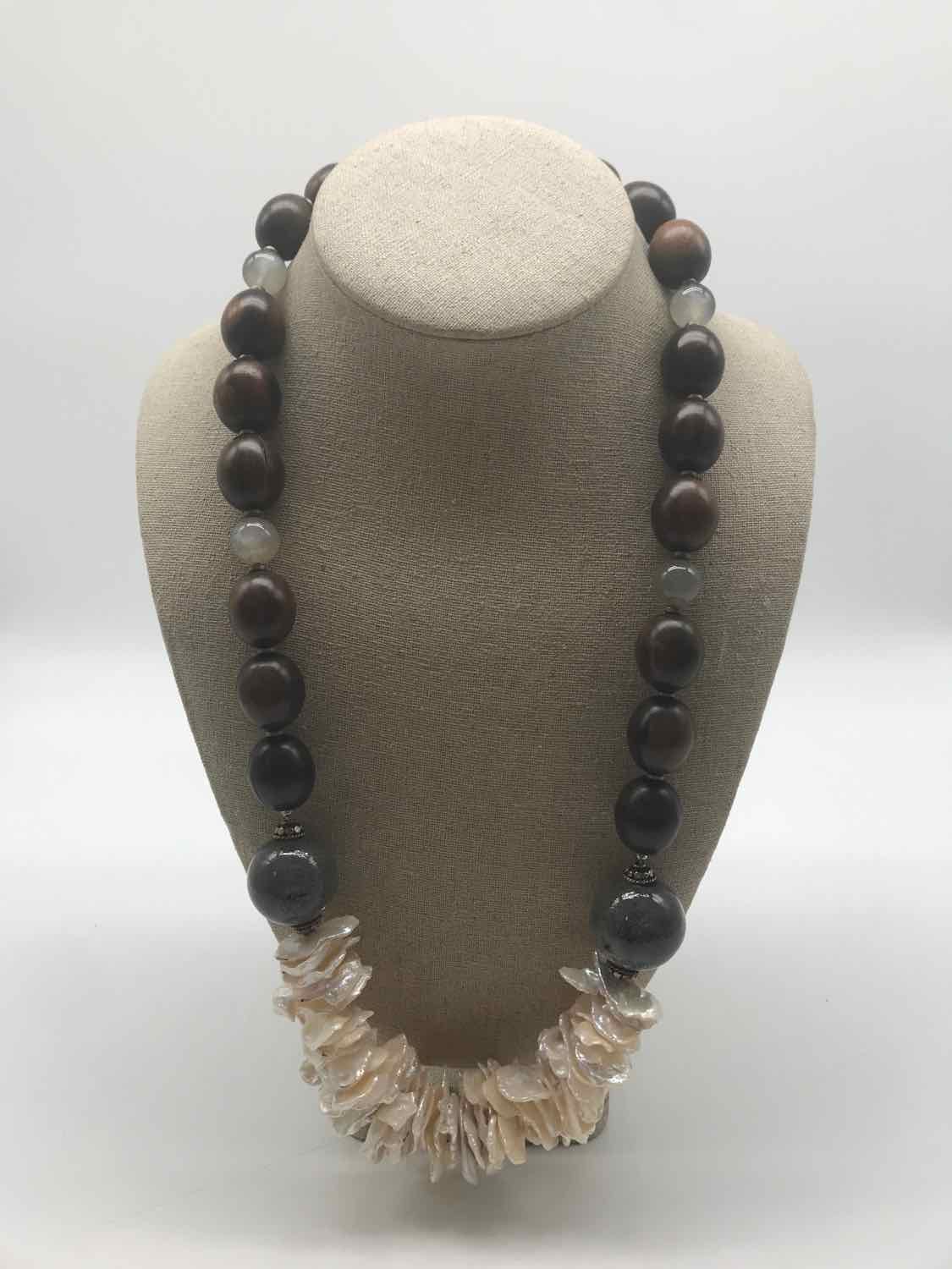 Brown Keshi Pearl Chunky Necklace