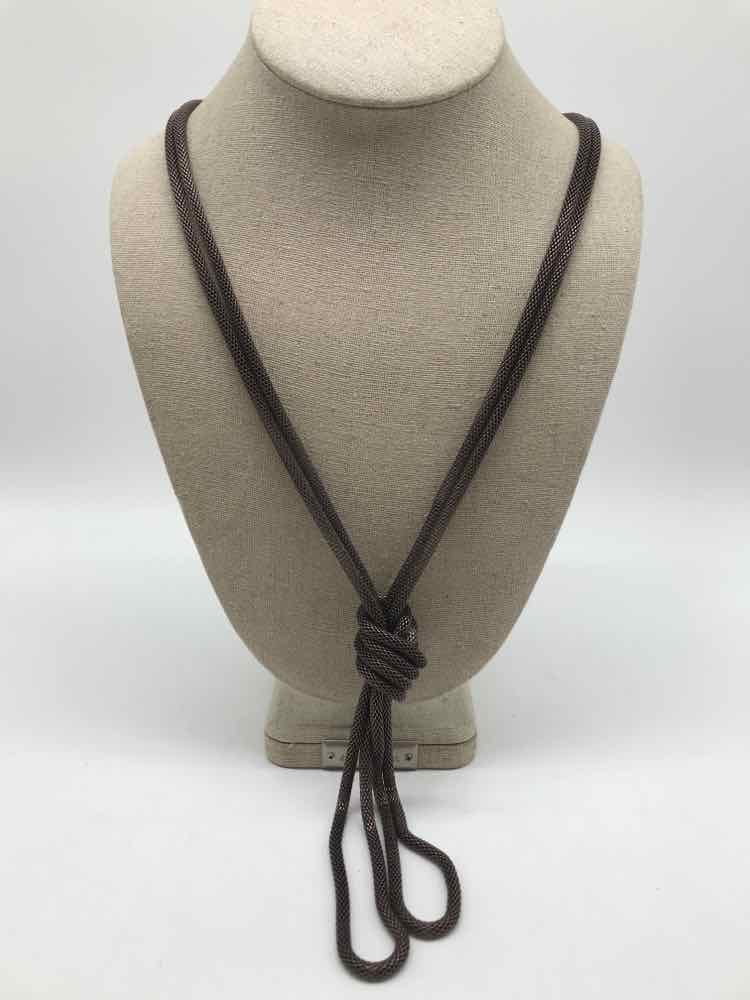 Brown Lariat Statement Necklace