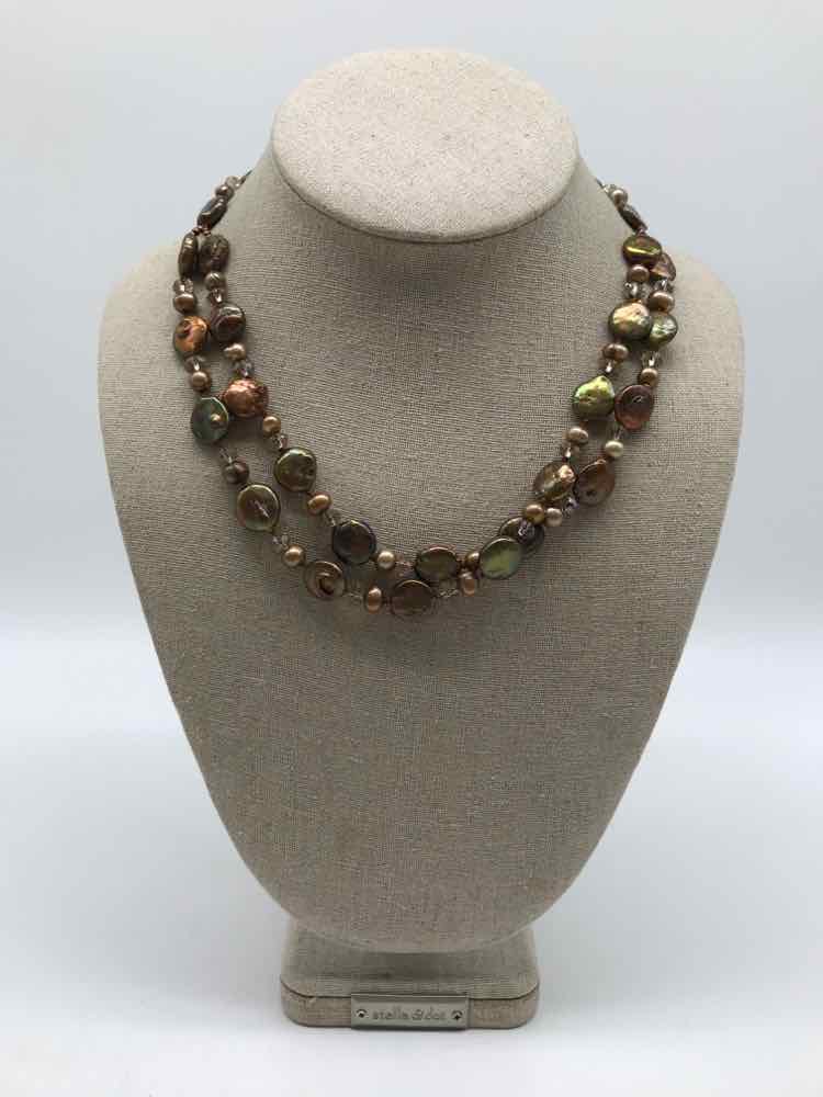 Brown Pearl Choker Necklace