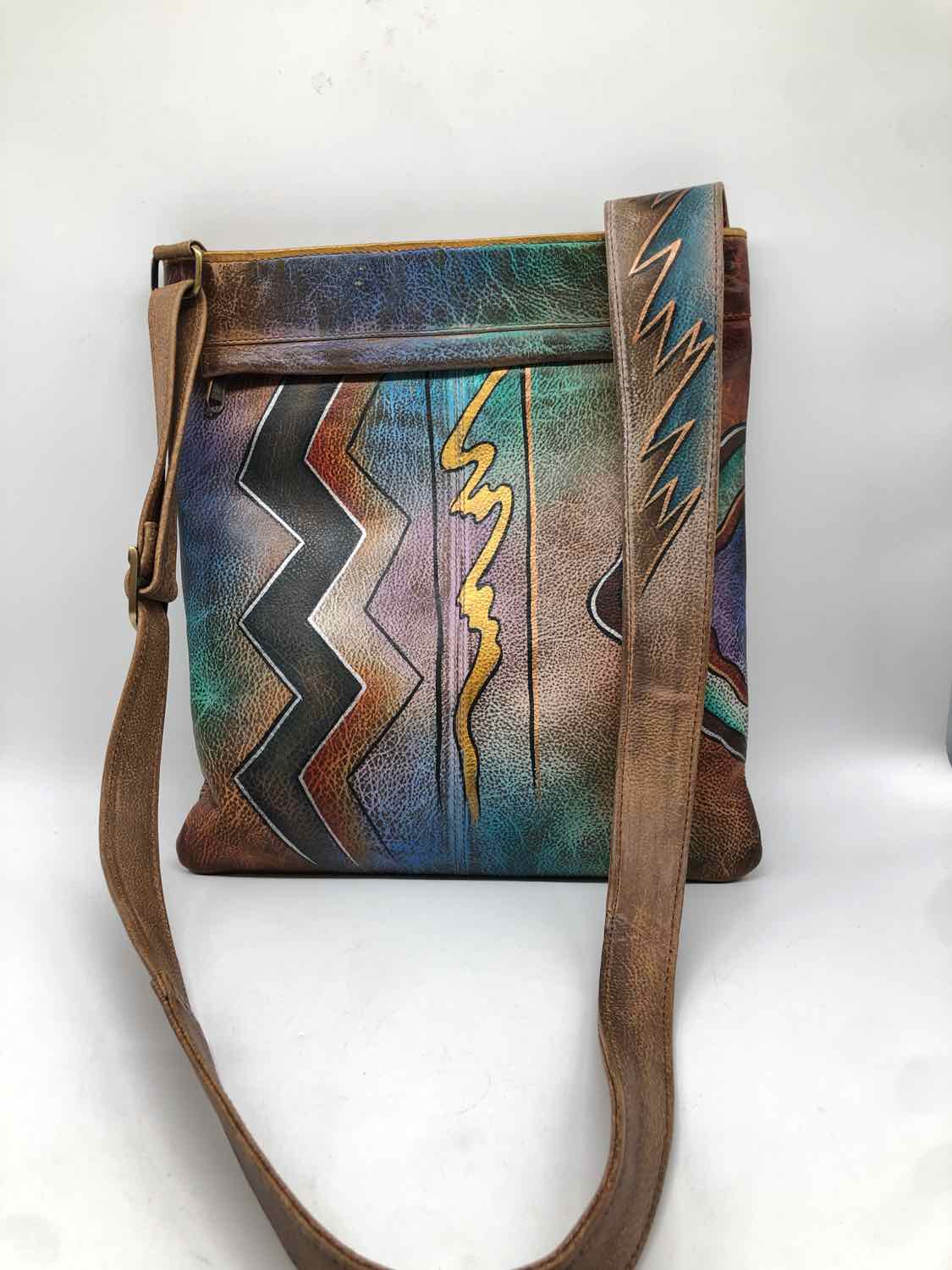 Brown Printed Crossbody Crossbody