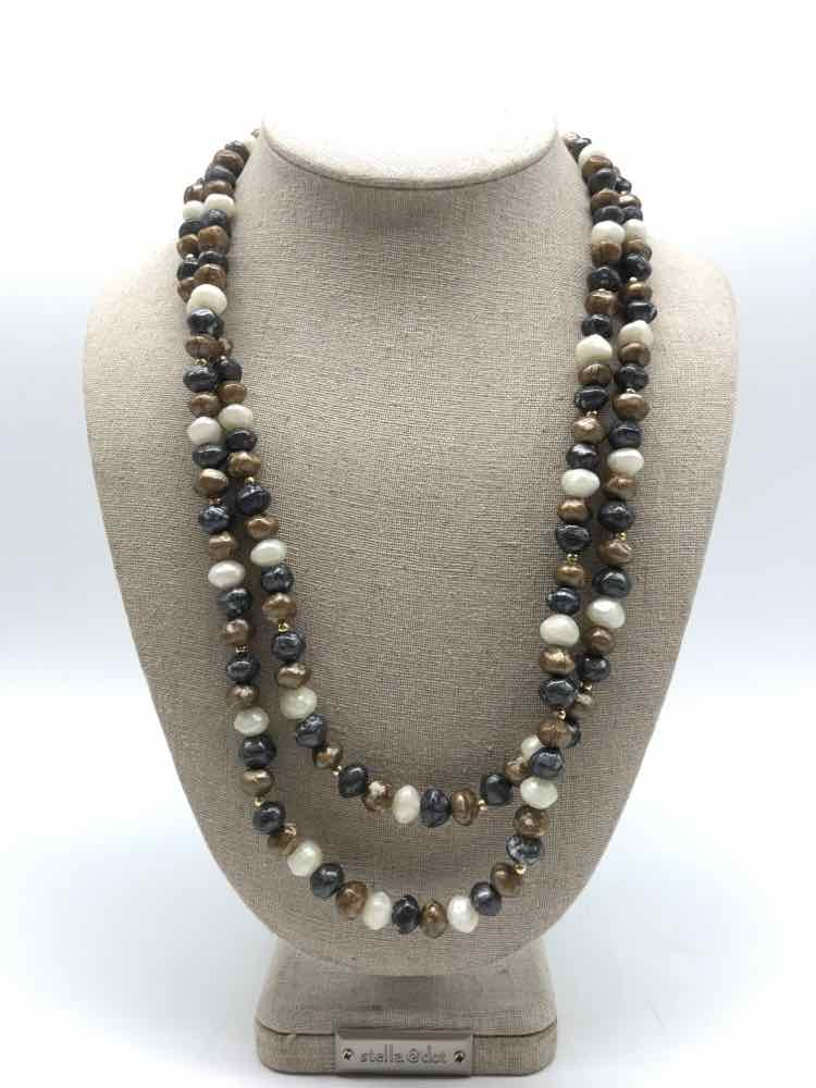 Brown Stone Beaded Necklace