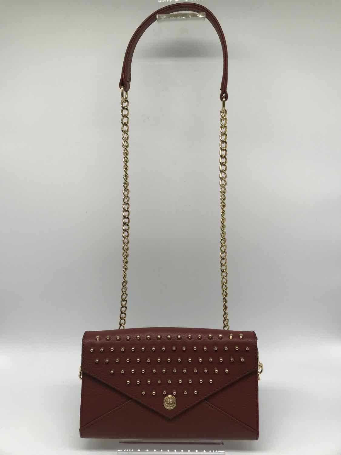 Brown Studded Crossbody Leather Crossbody