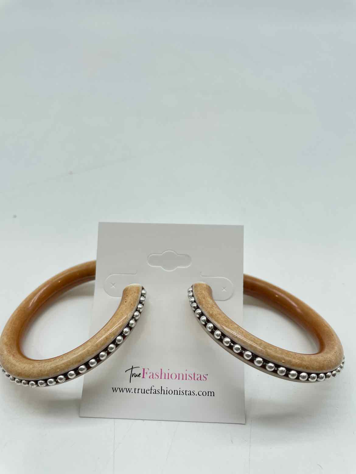 Brown Texture Hoop Earring