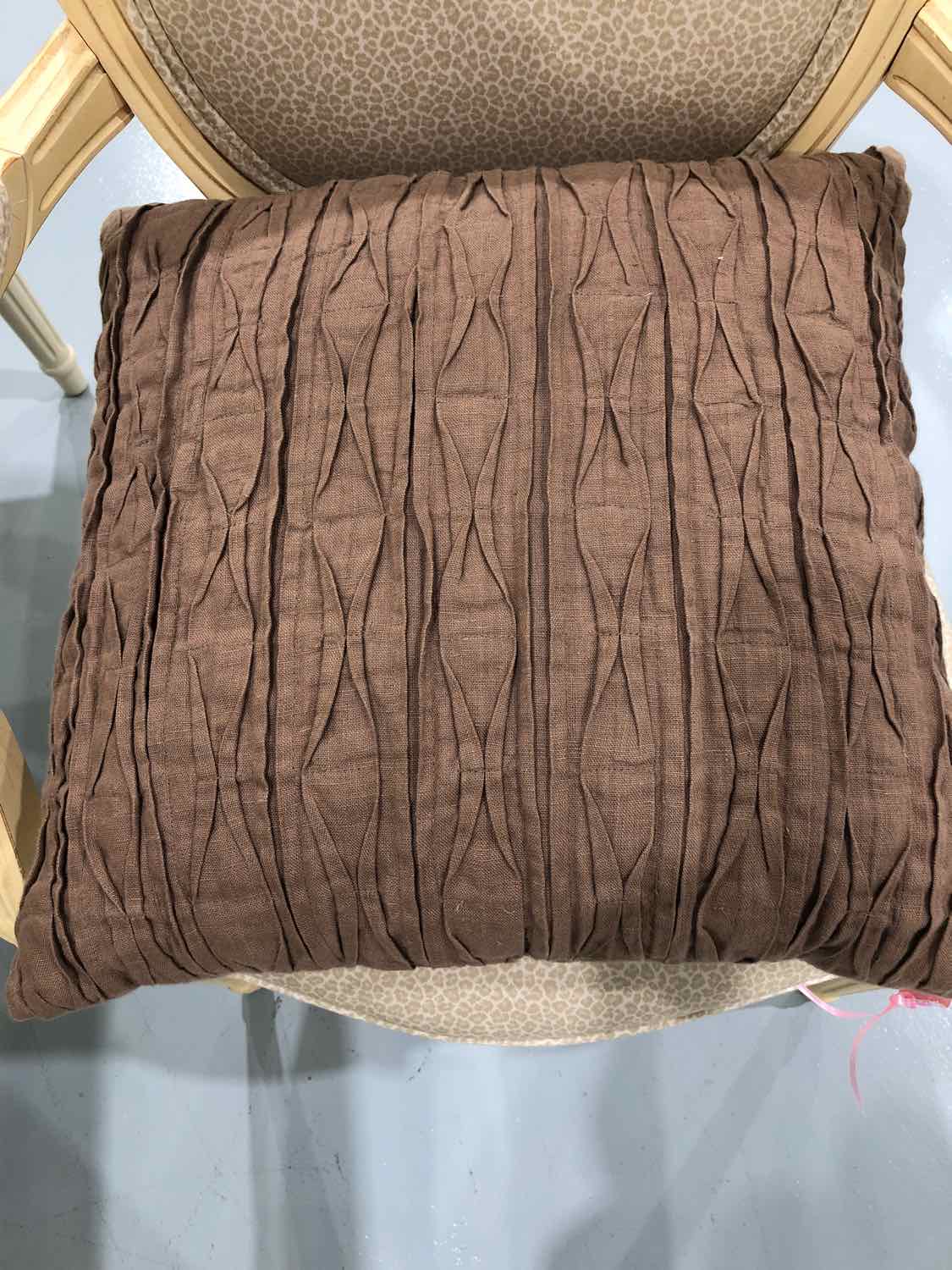 Brown Textured Fabric Pillow