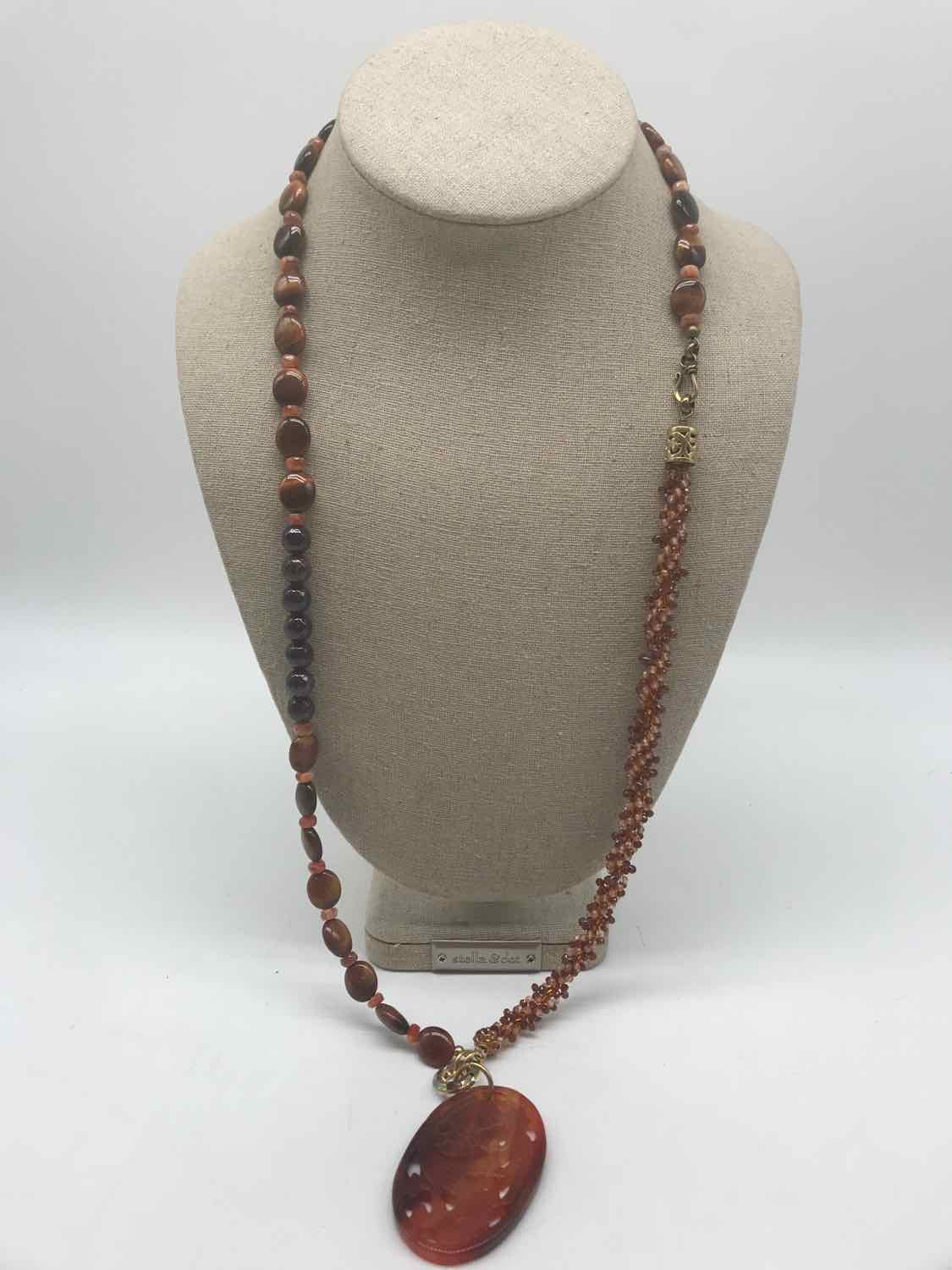 Brown Tiger Eye Beaded Necklace