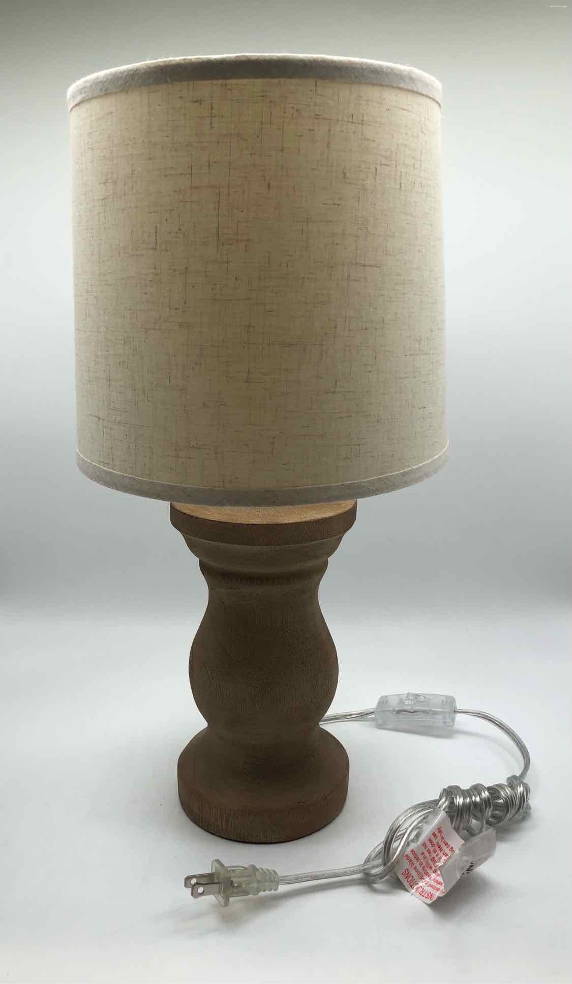 Brown Wood Accent Lamp