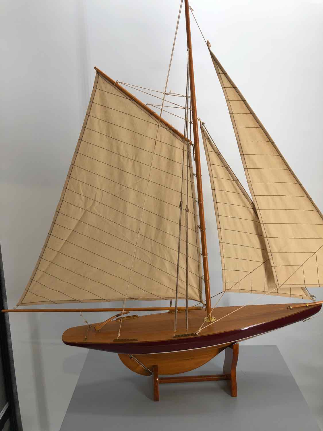 Brown Wood American Model Sailboat