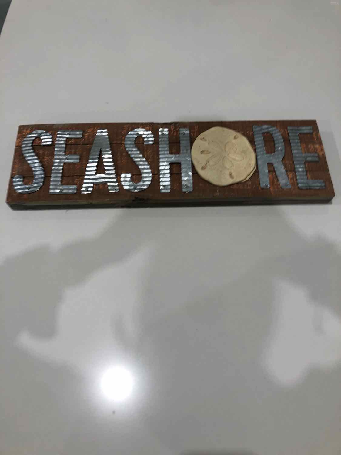 Brown Wood Seashore sign Decorative Wall Hanging