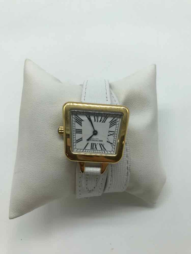 Bruno Magli White Trapezoid Wristwatch