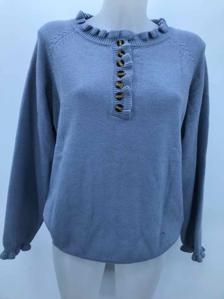 BTFBM Blue Size Medium Ruffle Sweater