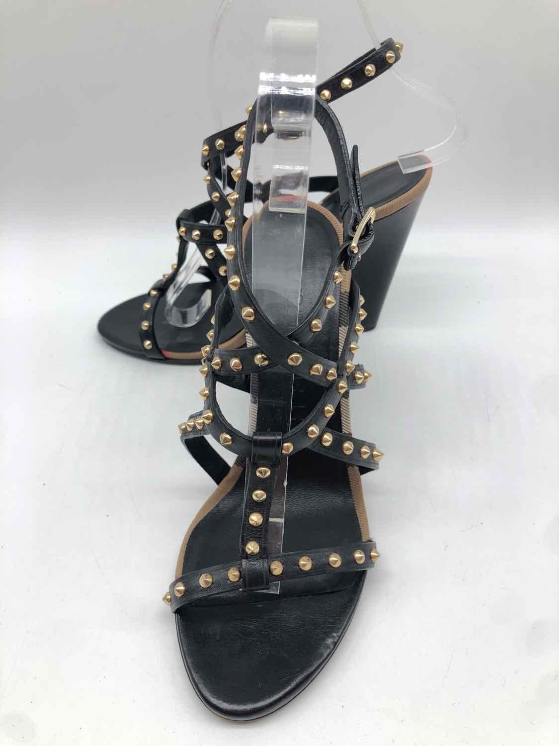 Burberry Black Size 6 Studded Wedge Heels