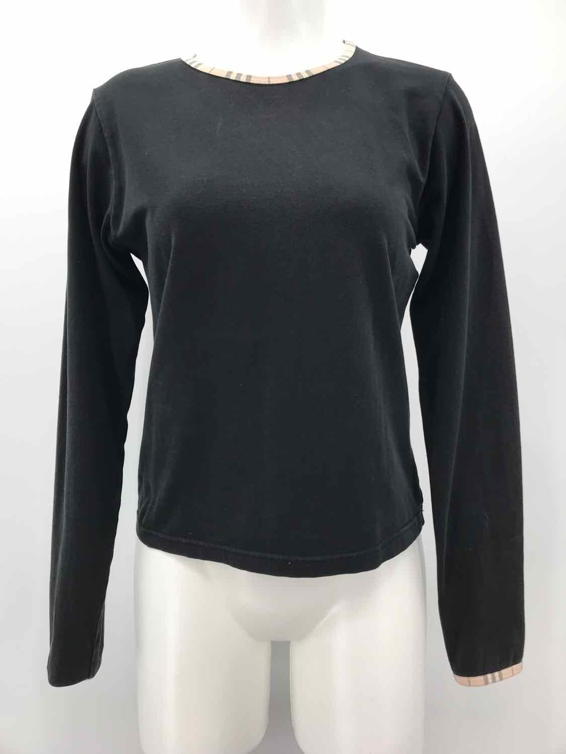 Burberry Black Size Large Long Sleeve T-shirt