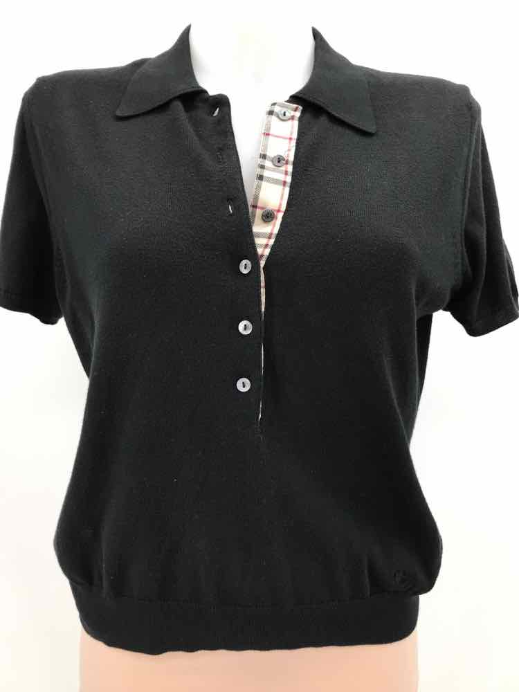 Burberry Black Size Medium Cotton Polo