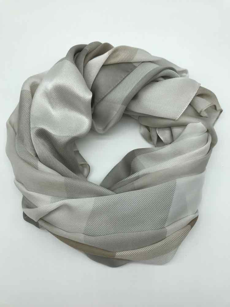 Burberry Grey Silk Scarves