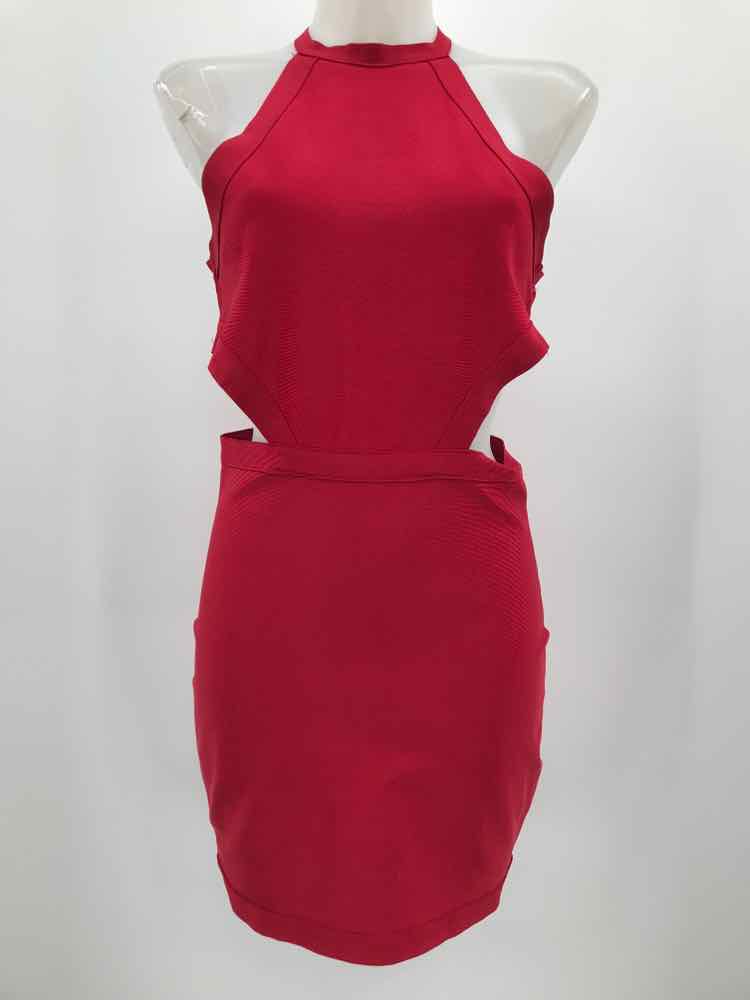 By The Way Red Size Small Cut Out Bodycon Short Halter Dress