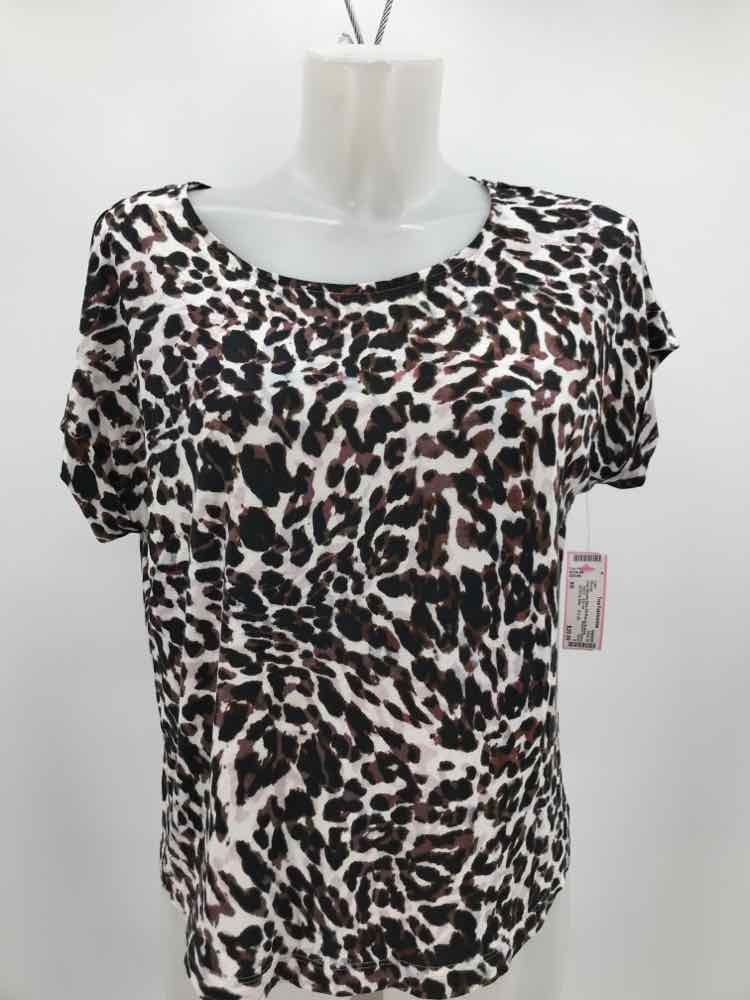 Cabi Brown Size XS Rayon Animal Print Blouse