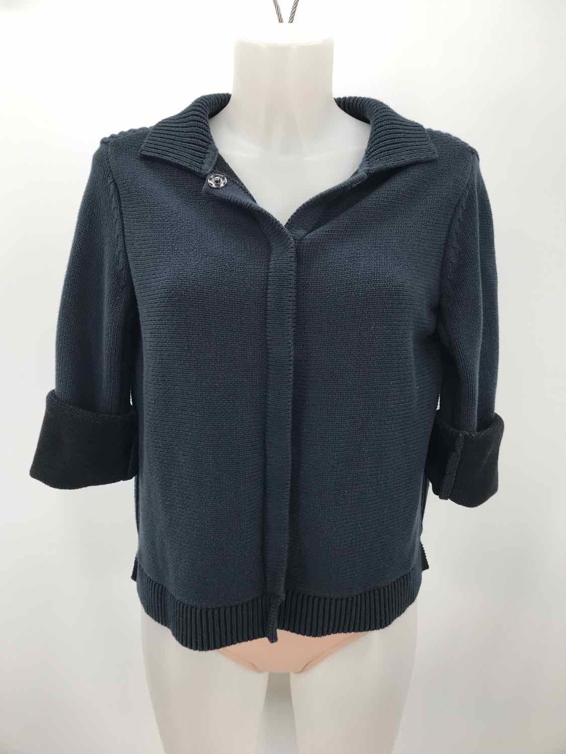 Cabi Navy Size Medium Button Down Knit Jacket