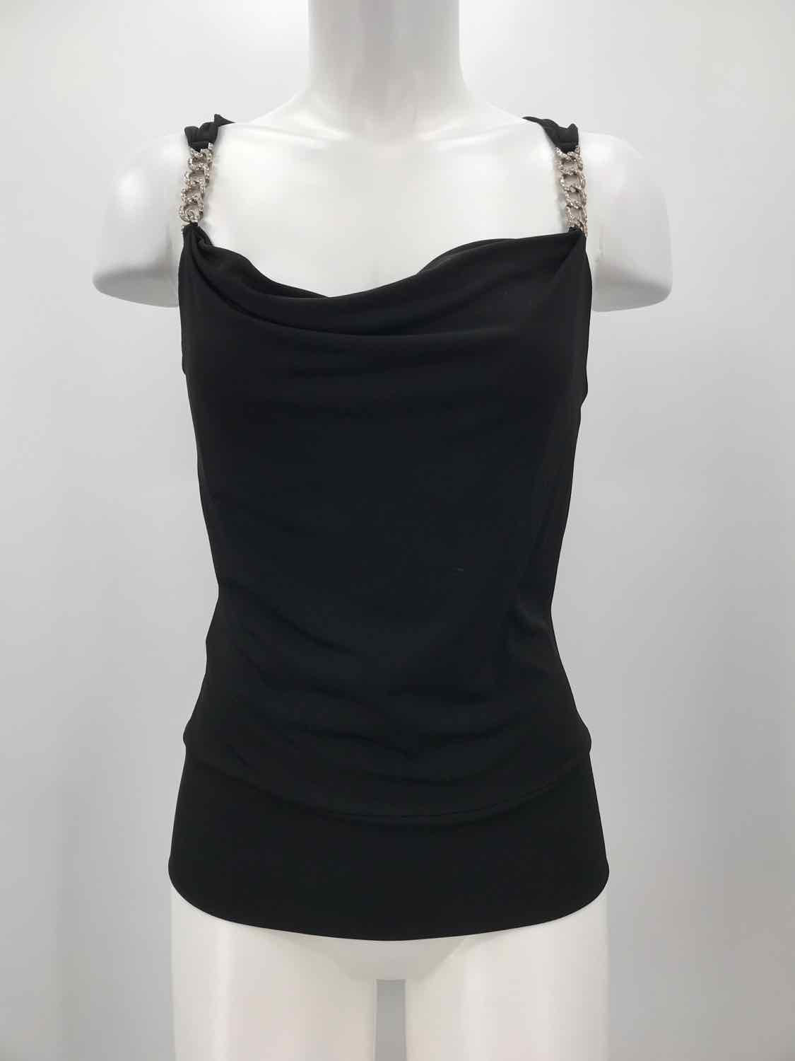 Cache Black Size Small Cowl Neck Tank Top