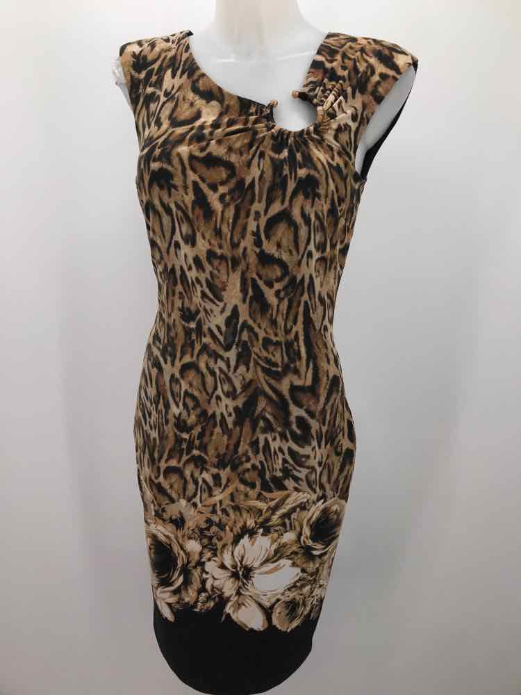 Cache Brown Size 2 Animal Print Sleeveless Dress