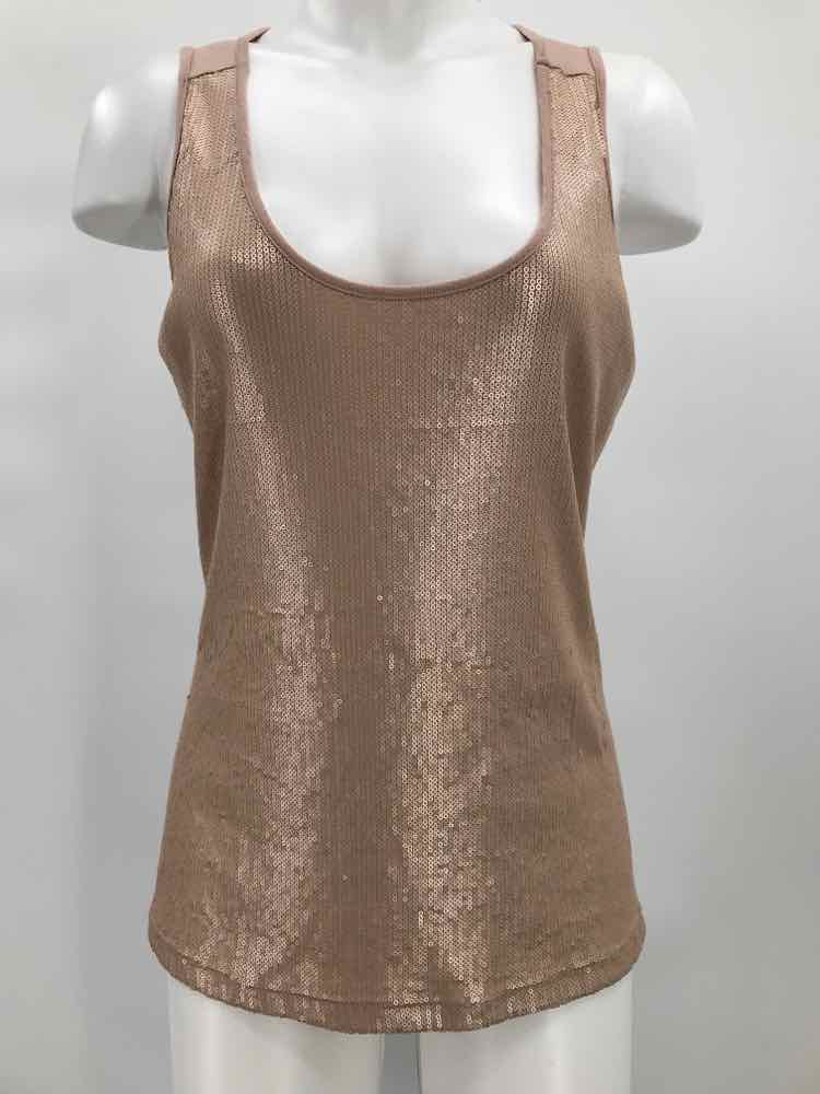 Cache Gold Size Medium Sequin Tank Top