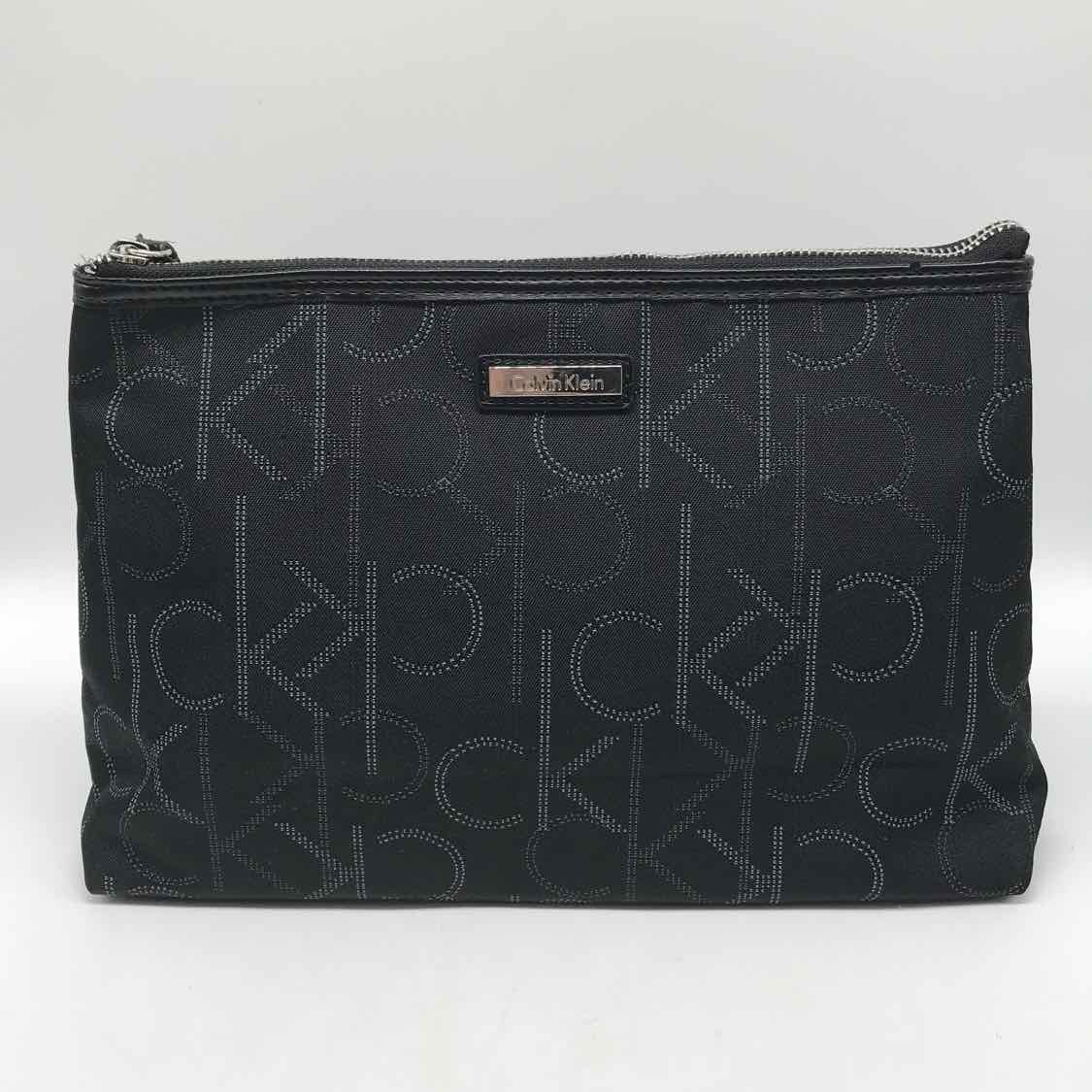 Calvin Klein Black Monogram Makeup Bag