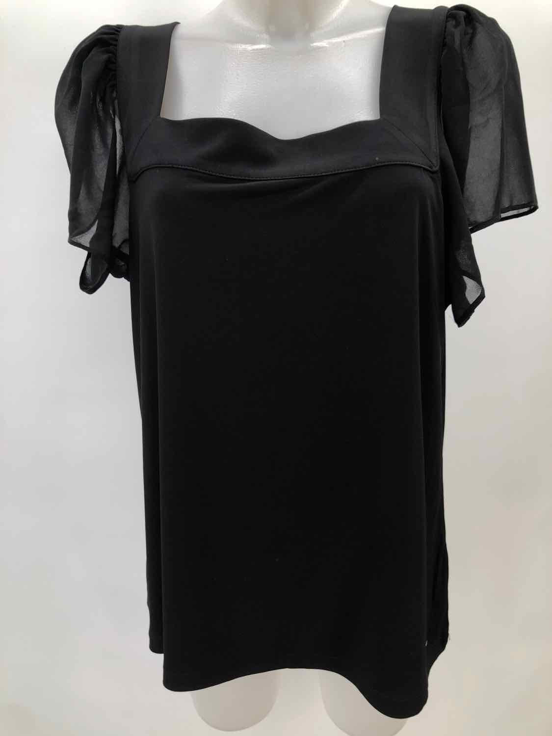 Calvin Klein Black Size Large Square Neck Blouse