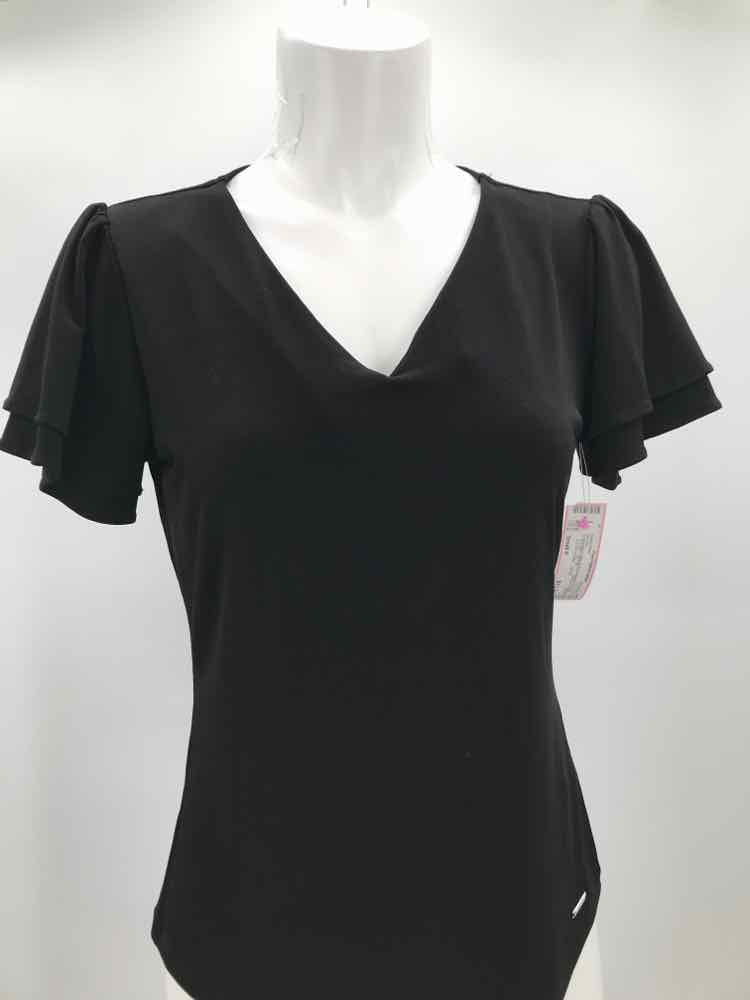 Calvin Klein Black Size Small P V Neck Blouse