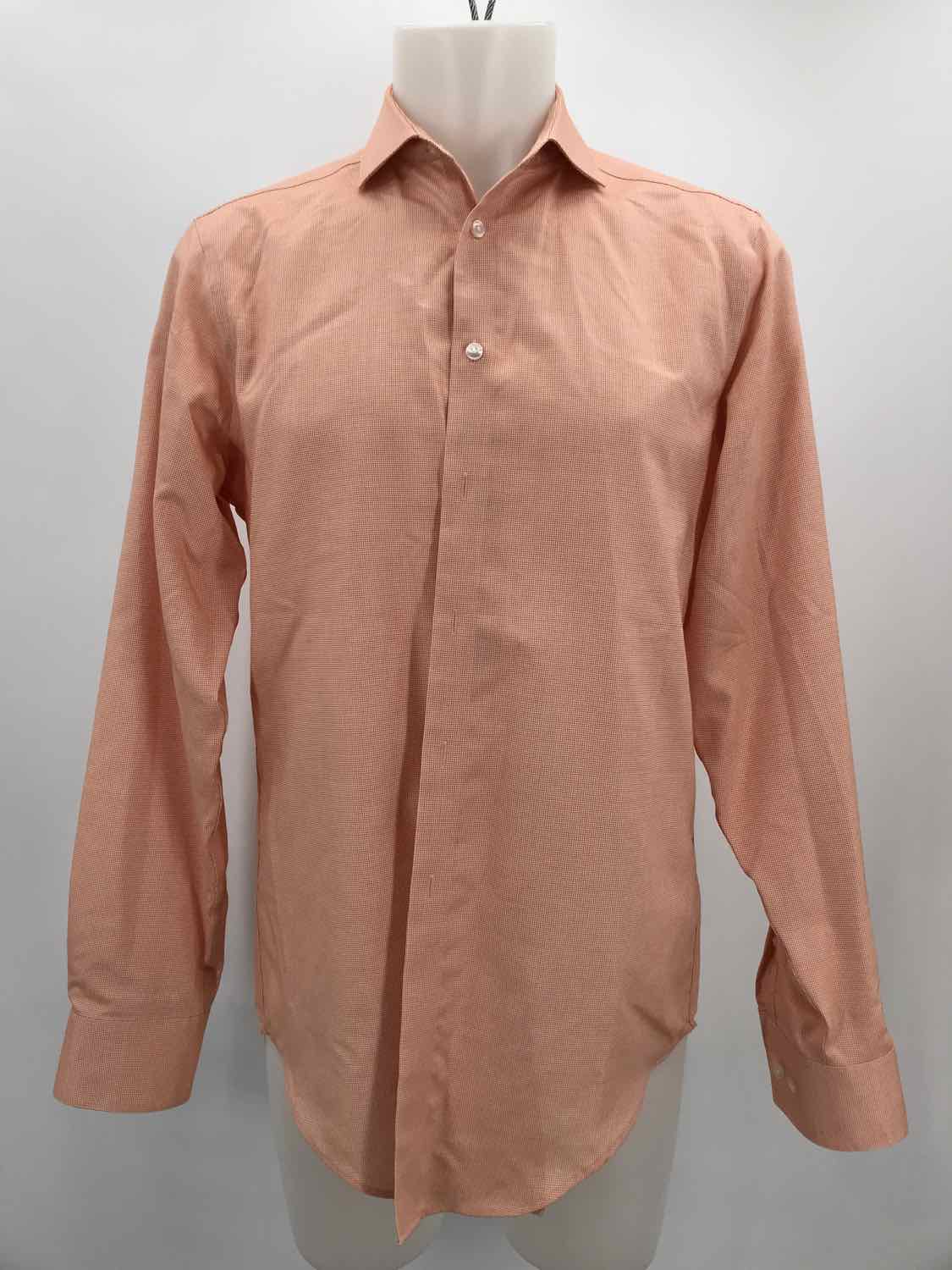 Calvin Klein Orange Medium Men's Long Sleeve Shirt