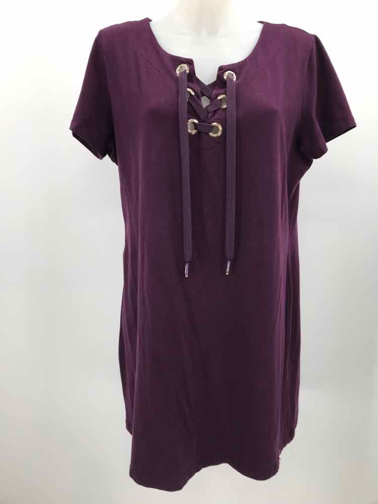 Calvin Klein Purple Size XL Lace Up Coverup