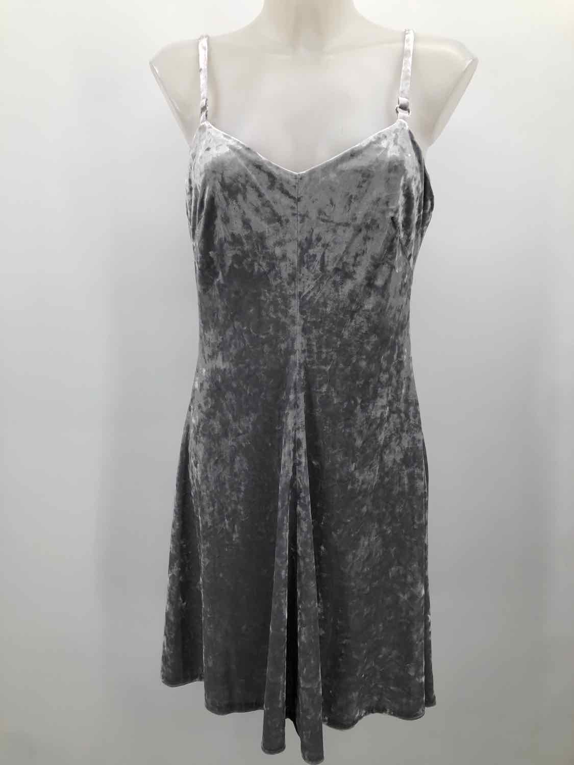 Calvin Klein Silver Size 4 Metallic Short Sleeveless Dress