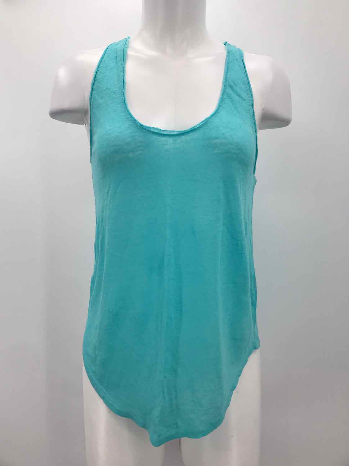 Calypso Blue Size Small Linen Tank Top