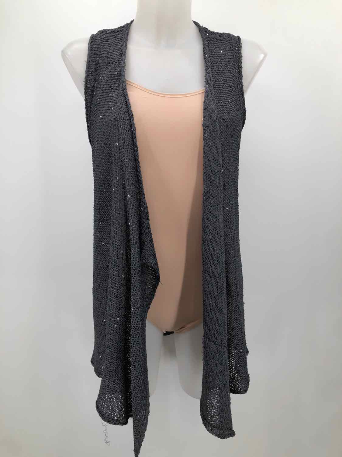 Calypso Grey Size Small Knitted Open Vest