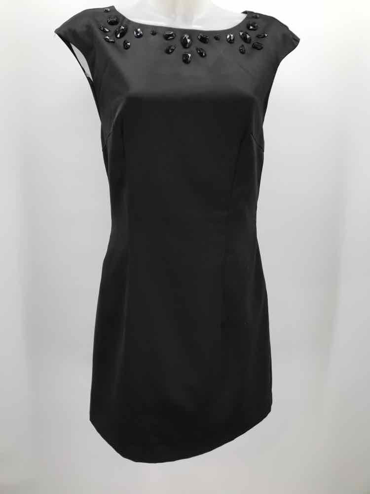 Camaieu Black Size 6 Gem Short Short Sleeve Dress