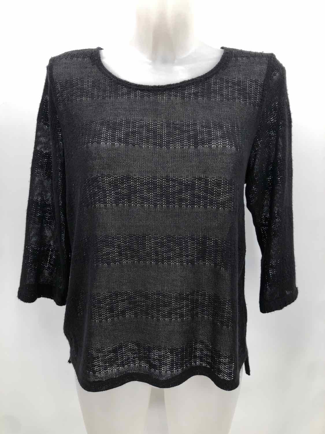 Caribe Black Size Small Knit Top