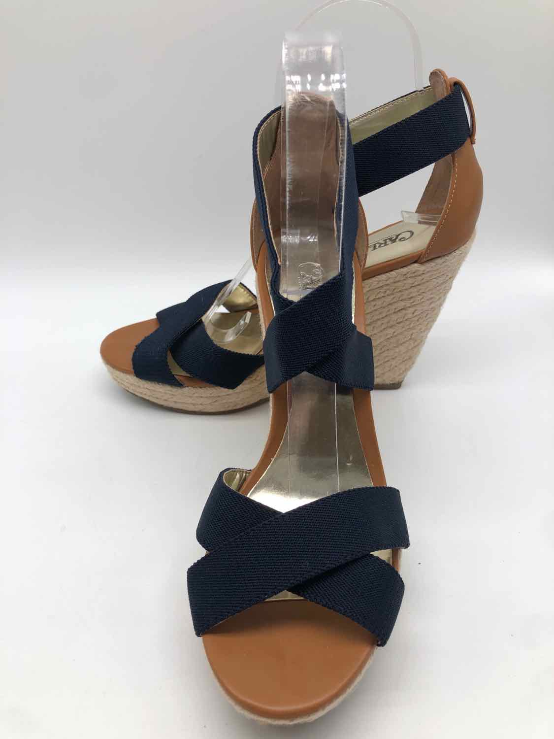 Carlos Santana Navy Size 7.5 Espadrille Heels