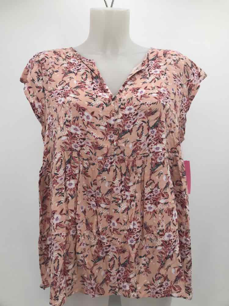 Caslon Pink Size Medium Floral Blouse