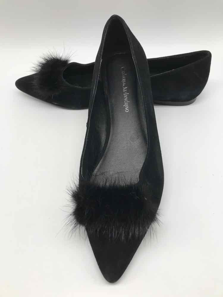 Catherine Malandrino Black Size 8.5 Fuzzy Ballet Flats