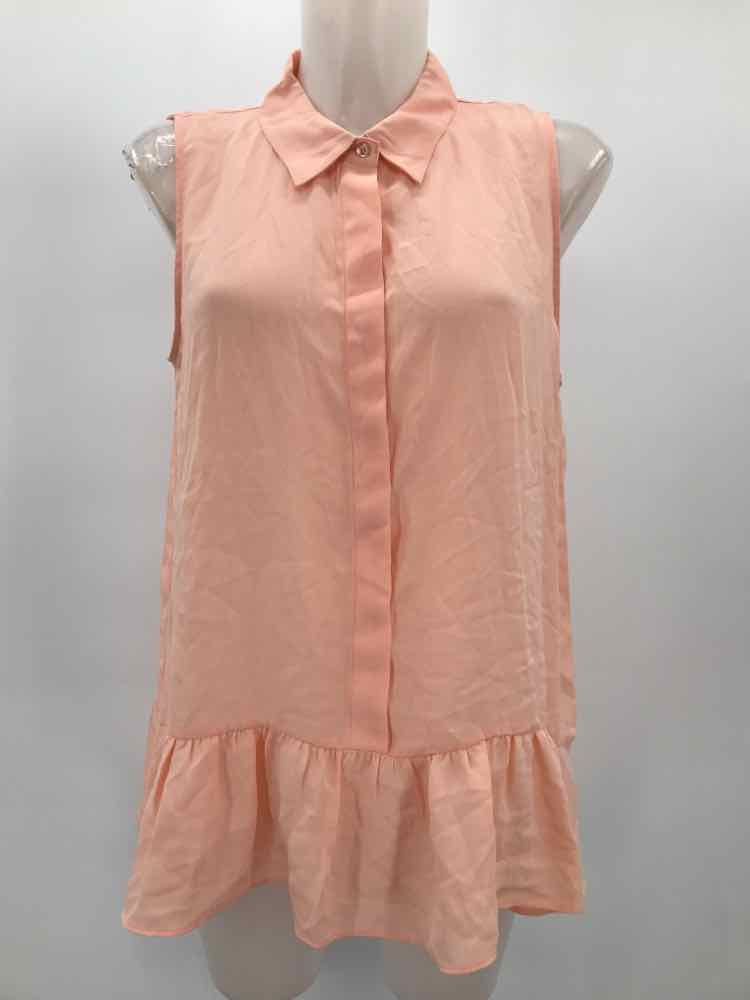 Catherine Malandrino Coral Size Large Button Down Tank Top