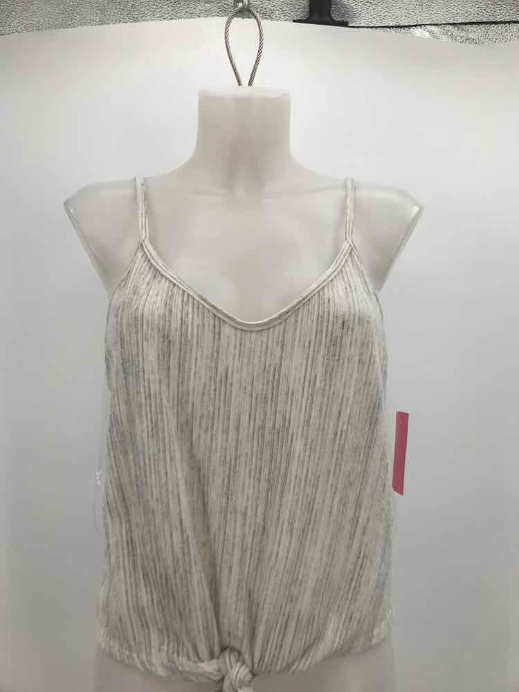 Caution to the Wind Grey Size Large Tie Front Tank Top