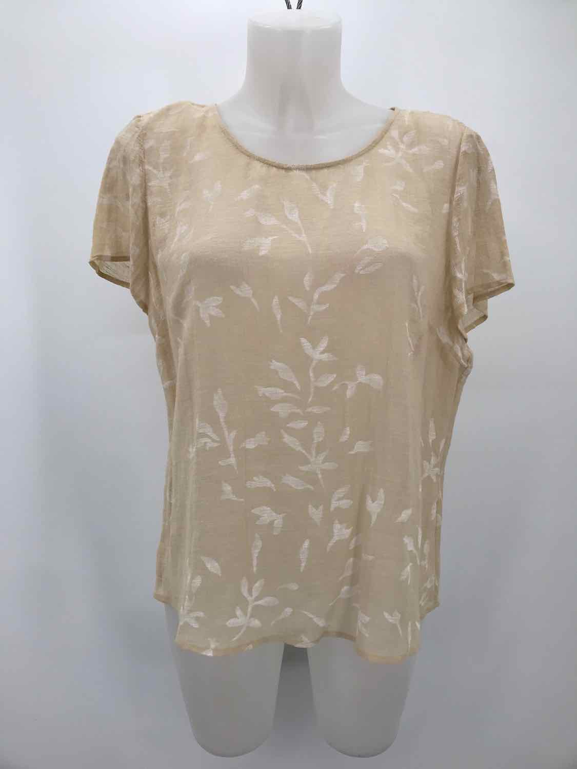 Cerruti Tan Size 10 Printed Blouse