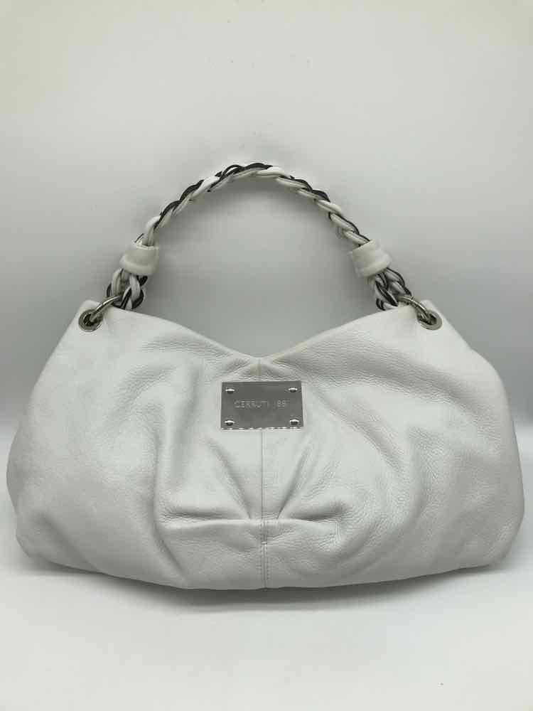 Cerruti White Braided Shoulder Bag Shoulder Bag