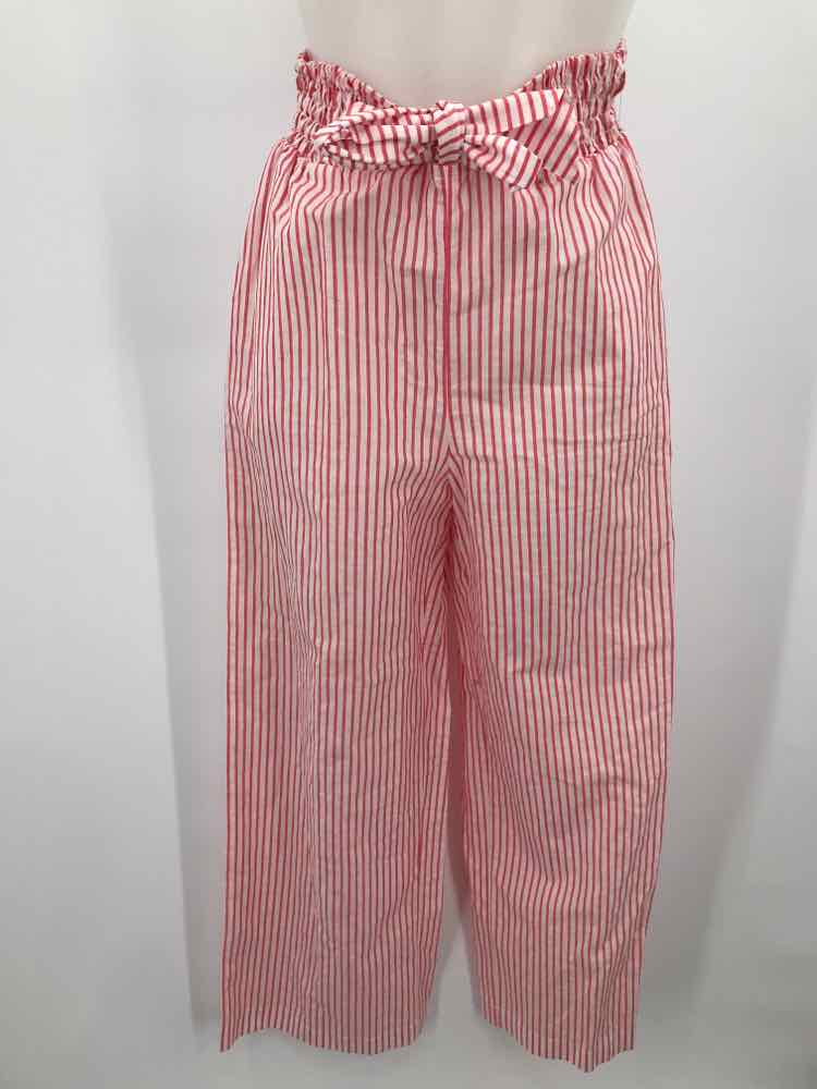 Chanel Red Size 8 Stripe Pull On Pants